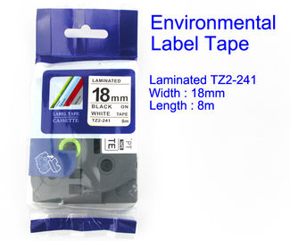 Etiqueta y negro laminados de la cinta de la cinta en el material ambiental blanco TZ2-241
