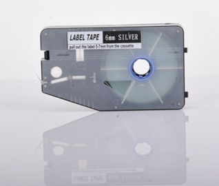 casete de cinta de plata del tacto de la cinta 20M.p del fabricante de la etiqueta de 6m m para la impresora de la identificación del cable