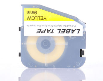 casete de cinta de la cinta 9m m del fabricante de la etiqueta del amarillo del tacto de p para la impresora del tubo