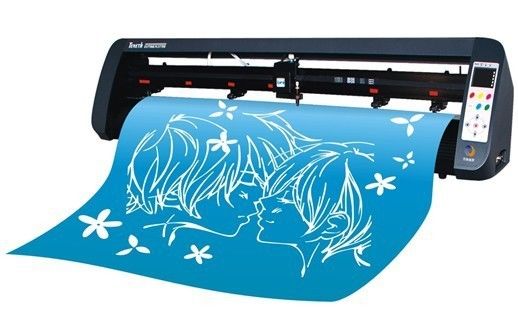 Trazador de escritorio del corte del motor servo de la película 24" con el ojo óptico, salida del USB