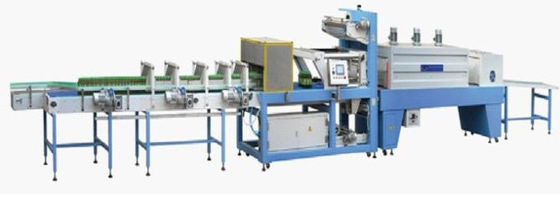 Puede encajonar la máquina automática en botella del plástico de embalar de la bebida con control del PLC