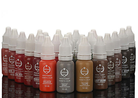 24 pigmentos permanentes del maquillaje de Biotouch de los colores para la cara, pigmento de la tinta del tatuaje