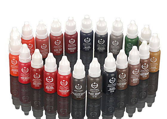 24 pigmentos permanentes del maquillaje de Biotouch de los colores para la cara, pigmento de la tinta del tatuaje