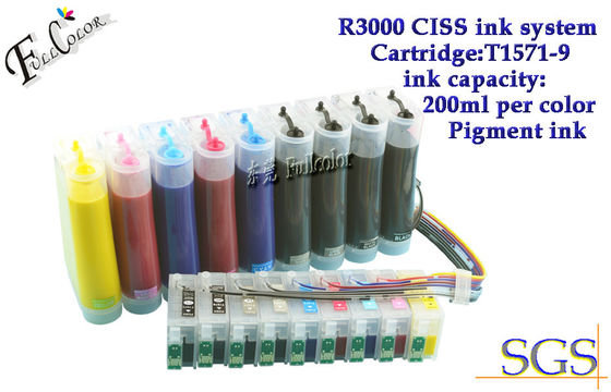 Colores vacíos/por completo 9 de CISS de Epson R3000 del sistema de abastecimiento continuo continuo de la tinta