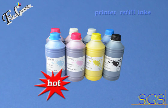 La tinta ancha del pigmento de la impresora del formato de 8 colores, las tintas impermeables para el cartucho de tinta hp70 rellena las tintas del pigmento